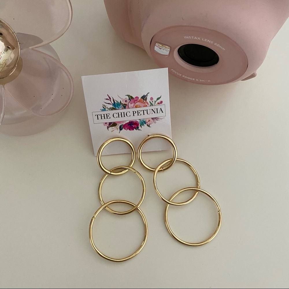 Boho hollow hoops